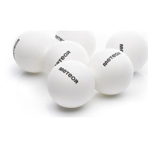 Meteor - Tafeltennisballen - Set van 6 tafeltennisballen - Tafeltennis - Wit