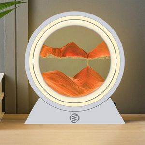 Equivera Zandlamp - Dynamische Zandlamp - Zand Lamp - Zandloper Lamp - Zandkunst Lamp - Bewegende Zandkunst Lamp - Bewegende Zandkunst - Zandlamp met Verlichting - Dynamische Tafellamp - Tafellamp