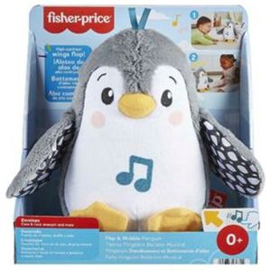 Fisher-Price Flap & Wobble Penguin - 20 cm hoog - Interactieve knuffel