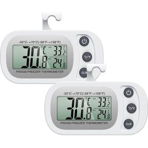 Koelkastthermometer met Magnetische Achterkant en Groot LCD-Scherm - Voor Thuis en Horeca