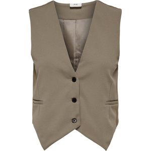 Jacqueline de Yong Gilet Jdygeggo Waistcoat Jrs Atk 15309541 Walnut Dames Maat - XS