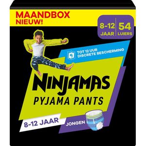 Pampers Ninjamas Nachtluiers - Maat 8 (8-12 jaar) - Jongen - 54 stuks