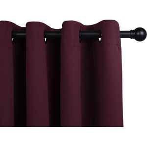 Lifa-Living - gordijn - verduisterend - 100% polyester - wijnrood -250 x 150 cm