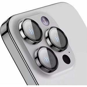 Rixus Blue Metal Shield Camera Tempered Glass For iPhone 16, 16 Plus