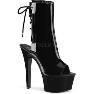 Pleaser - ASPIRE-1018 Plateau Laarzen, Paaldans schoenen - Paaldans schoenen - 38 Shoes - Zwart