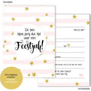 BCI025 P NL - 8 uitnodigingen inclusief enveloppen - Uitnodiging verjaardag - uitnodiging kinderfeestje - feestje - uitnodigingen meisje - uitnodigingskaarten - uitnodiging feestje - invulkaarten - Uitnodiging - kinderfeestje uitnodigingen