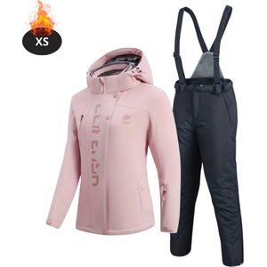 Nivard Skipak - SkiBroek - Skijas - Ski Suit - Wintersport - Dames - 2-Delig - Roze - Maat XS