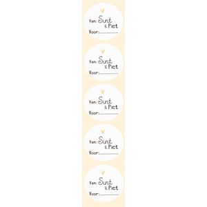 Stickers - Van Sint & Piet voor:... - Rond - 4cm - 100st. - DBLS006