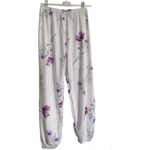 FINE WOMAN® Pyjama Broek met elastische bies 716 L 40-42 wit/paars