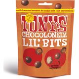 Tony's Chocolonely Lil'Bits Melk Karamel Zeezout Biscuit Chocolade Balletjes - Mini Chocolaatjes - Snacks - Choco Snoepjes - 120 Gram