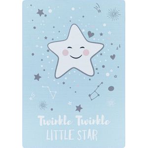 Tapijtenloods Play Vloerkleed Kinderkamer Little Star Laagpolig Blauw- 120x170 CM