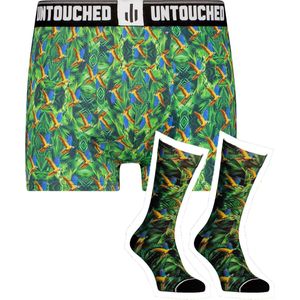 Untouched boxershort heren - heren ondergoed boxershorts - cadeau voor man - duurzaam - Macaw L Sokken 39 42