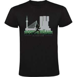 Rotterdam hardlopen Heren T-shirt - 10 km - marathon - tien kilometer - shirt