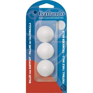 Garlando Tafelvoetbal Balletjes - Wit - 3 Stuks