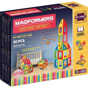 Magformers My first Set Line- bouwset 30 stuks- magnetisch speelgoed- speelgoed 1,2,3,4,5 jaar jongens en meisjes– Montessori speelgoed- educatief speelgoed- constructie speelgoed