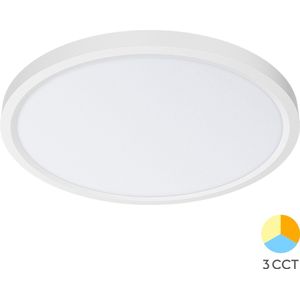 LED Plafondlamp - Keuken Woonkamer Ø50 - 45W - CCT Aanpasbaar kleuren - 3000K-4000K-6000K - Mat Wit - Opbouw - Rond - IP20