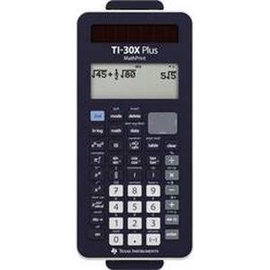 Texas Instruments TI-30X Plus MathPrint Schoolrekenmachine werkt op batterijen, werkt op zonne-energie Zwart Aantal displayposities: 16