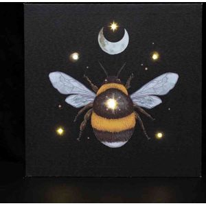 Something Different - Forest Bee Light Up Canvas afbeelding - Multicolours