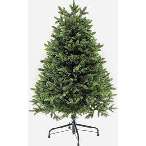 Kunstkerstboom, 125 cm, klassiek groen, 242 takken, 100% PE-punten, inclusief metalen standaard