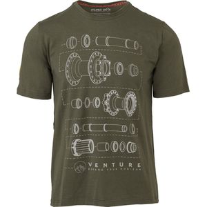 Performance T-shirt Venture Unisex - Groen - XS