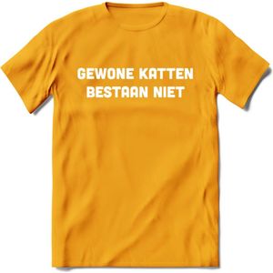 Gevonden Katten - Katten T-Shirt Kleding Cadeau | Dames - Heren - Unisex | Kat / Dieren shirt | Grappig Verjaardag kado | Tshirt Met Print | - Geel - XL