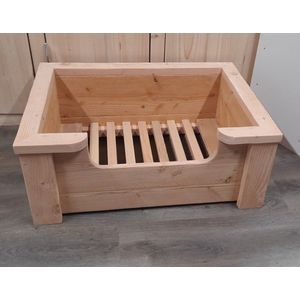 Houten hondenmand Floki van douglas hout zonder kussen 80x60x30cm