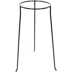 Bloempot Standaard Metaal – Ø21 cm – Hoogte 78 cm – Mat Zwart