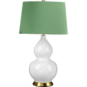 Elstead Lighting LED Tafellamp ISLA | 1X E27 Max 60W | Aged Brass, White, Green