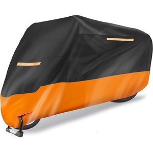 VELTRR® Motorhoes Waterdicht Buiten - Scooterhoes - Universeel - Zwart met Oranje