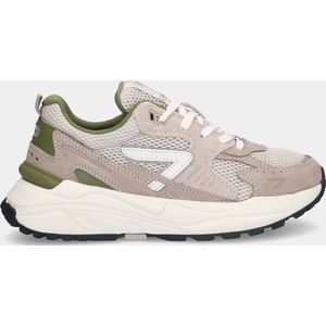 HUB Grid-W S48 Light Beige/Off White/Moss Green dames sneakers