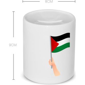 Akyol - palestina vlag met hand Spaarpot - Palestina - mensen die liefde willen geven aan palestina - degene die van palestina houden - supporten - oorlog - verjaardagscadeautje - gift - geschenk - kado - spaarpot
