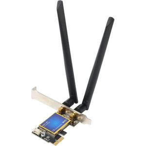 Wifi-kaart voor Desktop-pc 7260AC Dual-band 1200 Mbps 2.4G-5G Bluetooth 4.0-Draadloze Netwerkadapter-Met Externe High Gain-antennes-Voor Windows 7-8-10 .