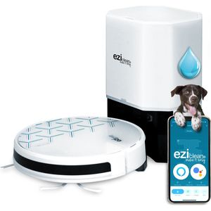 EZIclean Aqua Xpert Animal S450 - Dweilrobot - Robotstofzuiger Met Dweilfunctie – Automatisch Leegmaken - Spraakbesturing - 150 min Autonomie - 120m²