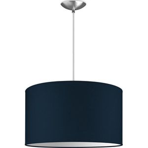 Home Sweet Home hanglamp Bling - verlichtingspendel Basic inclusief lampenkap - lampenkap 40/40/22cm - pendel lengte 100 cm - geschikt voor E27 LED lamp - donkerblauw