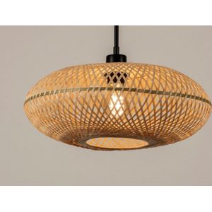 Lumidora Hanglamp 31216 - BAMBOO - E27 - Zwart - Bruin - Naturel - Metaal - ⌀ 40 cm