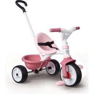 Smoby Be Move Roze - Driewieler met Duwstang