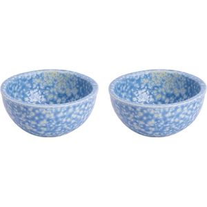 Colori Del Sud - Cazorla - Schaal - 2 stuks - ø 8 cm - Blauw - Aardewerk - Bordenset