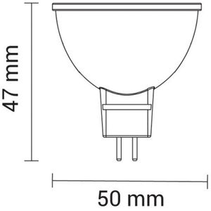 Ledlamp GU5.3 / MR16 12V 7W 110 ° - Wit licht