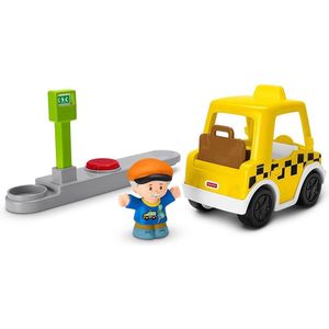 Fisher-price Little People Small Vehicle Taxi Geel 4-delig