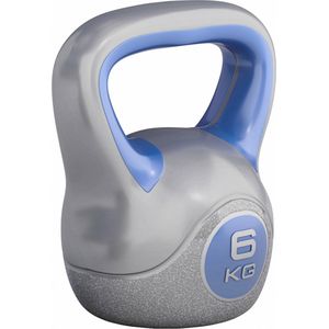 Gorilla Sports Kettlebell Trendy - Kunststof - 6 kg - Grijs - Paars