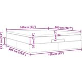 vidaXL - Bedframe - met - matras - 160x200cm - kunstleer - bruin