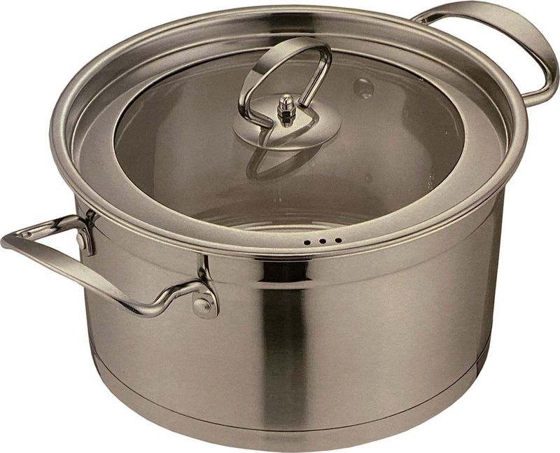 Kookkunst Holland RVS braadpan/kookpan met glazen deksel - inductie - Ø 24 cm