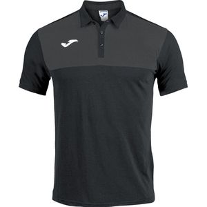 Joma Winner Polo - Zwart / Antraciet | Maat: S