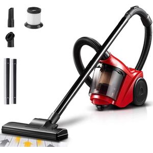 Royalty Line® PSC1000W Stofzuiger Zonder Zak - 2 Liter - HEPA Filter - 1000W Cyclonische Stofzuigers - Sterke Zuigkracht - Vacuum Cleaner - Compact en Licht - Gemakkelijk Schoon Te Maken - Rood