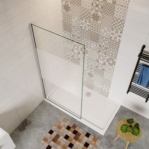 Inloopdouche 90x200cm ,8mm nano NANO EasyClean veiligheidsglas mat folie