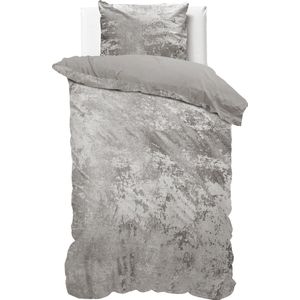 Dreamhouse Metallic Dekbedovertrek - 140x200/220 + 1 kussenslopen 60x70 - Zilver - Lits-Jumeaux