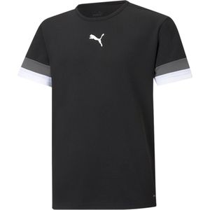 Puma teamRISE Sportshirt - Maat 164  - Unisex - zwart - grijs - wit