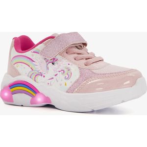 Blue Box meisjes sneakers unicorn met lichtjes - Roze - Uitneembare zool - Maat 30