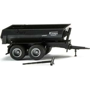 Wiking - 038819 - Aanhanger Krampe Halfpipe Kiepwagen - Zwart - H0