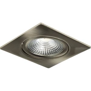 Ledisons LED-inbouwspot Trento RVS dimbaar - Ø75 mm - 5 jaar garantie - 2700K (extra warm-wit) - 450 lumen - 5 Watt - IP54